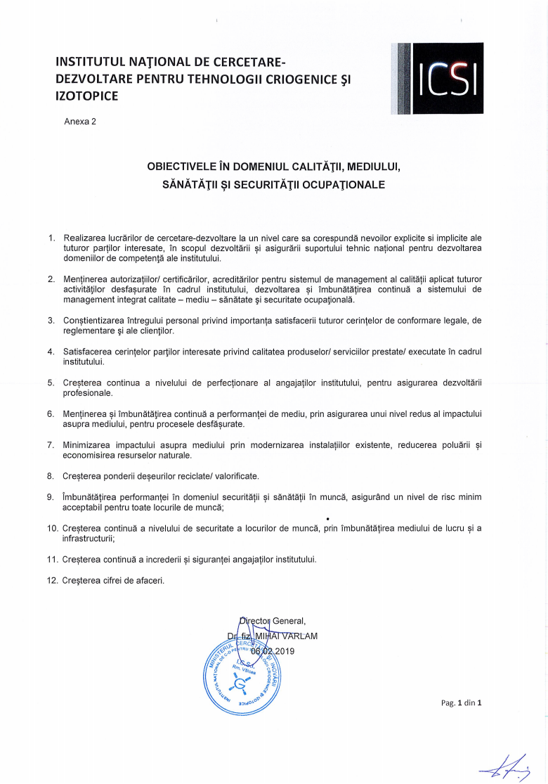 Obiective De Management Icsi